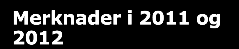 Merknader i 2011 og 2012 Mangel på skriftlige rutiner For lite bemanning/for dårlig beredskap Manglende oppfølging/ kontroll på at