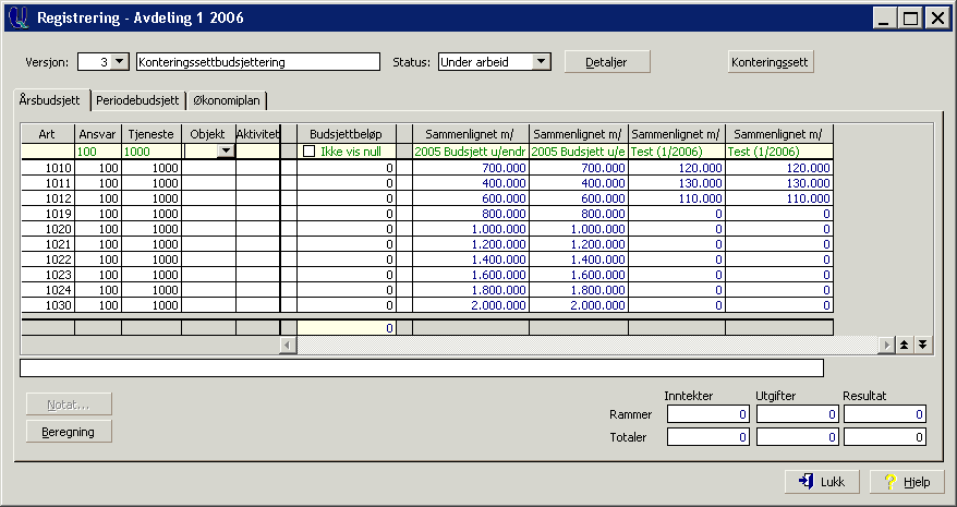 Registrering ved hjelp av konteringssett Konteringsett er en egen konteringsdimensjon som opprettes og vedlikeholdes i Unique Økonomi (se eget punkt under del II).