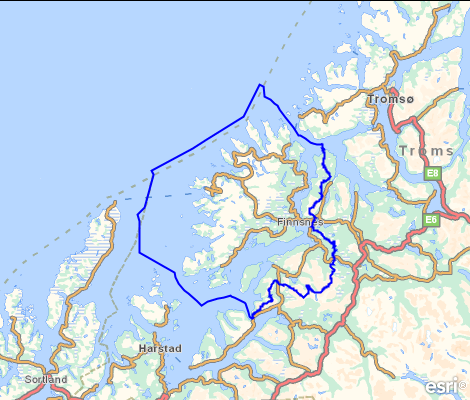 9.4 Vannområde Senja 9.4.1 Kort om vannområdet Vannområde Senja omfatter et areal på 4 253.56 km 2, og omfatter øya Senja, som er Norges nest største øy.