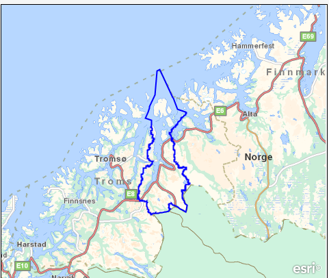 9.5 Vannområde Lyngen Skjervøy 9.5.1 Kort om vannområdet Vannområde Lyngen-Skjervøy ligger i Nord-Troms og grenser mot Finnmark fylke i nord og mot landegrensa til Finland i sør.