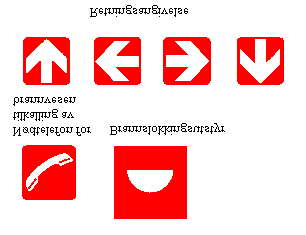 - kvadratisk form - hvitt symbol på rød bakgrunn og rødfargen skal oppta minst 50% av skiltflaten - symbol fra NS-ISO 6309 Alarmskilt skal være som følger: 6.