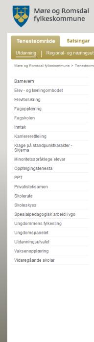 Liste over lenker: www.mrfylke.no www.udir.no www.vilbli.no www.vigo.no Opplæringslova: http://www.