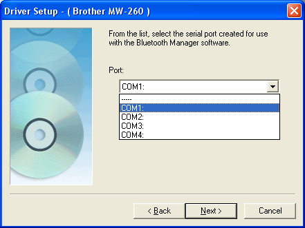 Skrive ut data fra en Windows-datamaskin For datamaskin som kjører Windows (Bluetooth-forbindelse) 8 Merk av for "Install", og klikk på Nesteknappen.