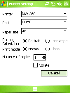 Avanserte innstillinger Du kan angi nøyaktige utskriftsinnstillinger. Skriverinnstillinger 1 Trykk på Printer setting på Print previewskjermbildet. Printer setting-skjermbildet åpnes.