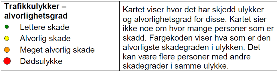 Av tabellen framkommer det at det i perioden bare er tre år der antallet har vært 5 eller mindre drepte eller skadde i Frøya kommune, og at tallene siste år har ligget mellom 5 og 10.