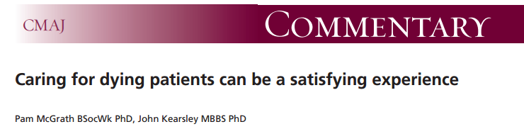 Clinical exposure to death and dying taught participants to live in the present, cultivate a spiritual life, reflect on their own mortality and reflect deeply on the continuity of life.