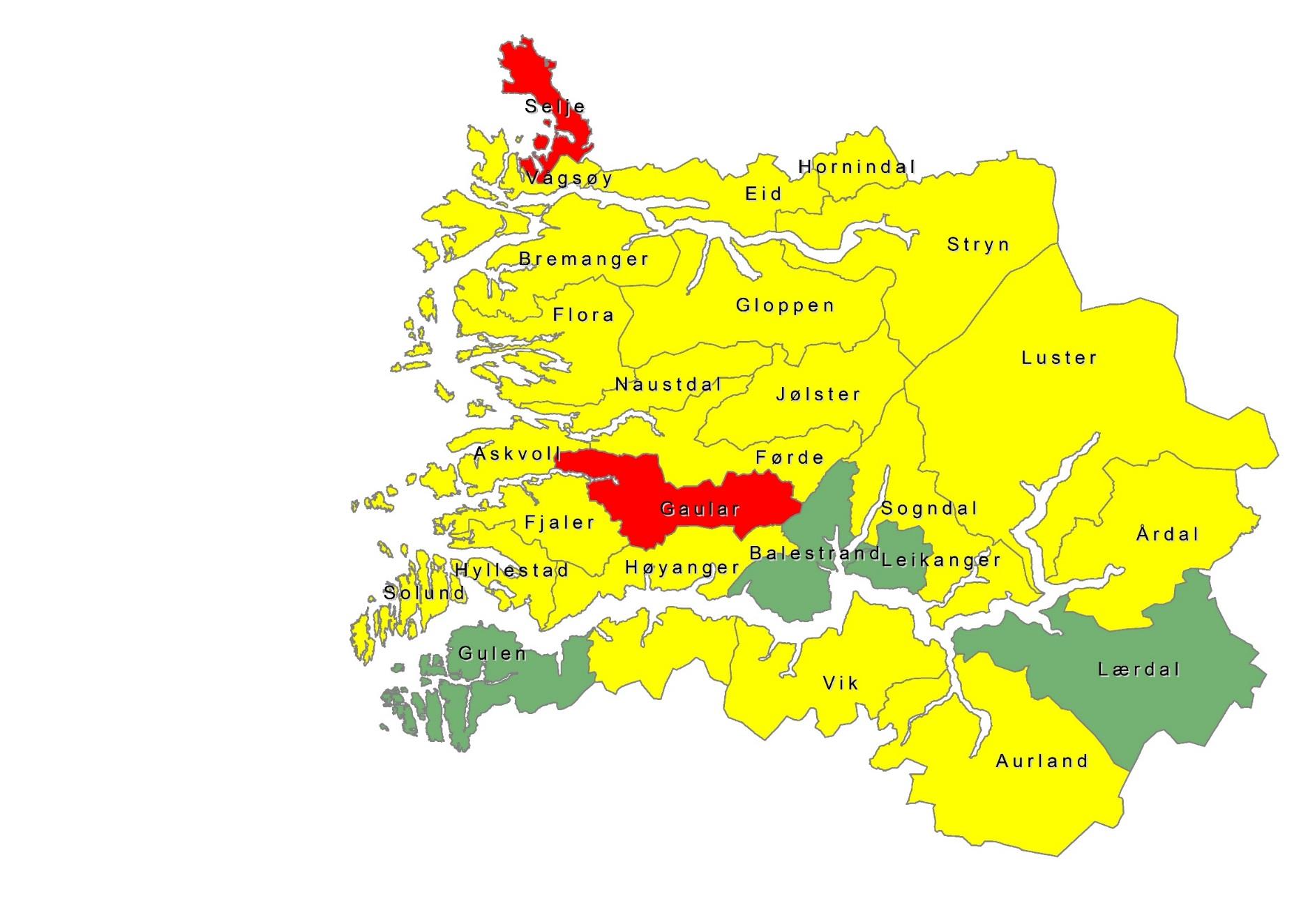 Vegadresser i Sogn og Fjordane > 90% vegadresser < 90% vegadresser, har vedtak/planer + planmessig fremdrift < 90% vegadresser,