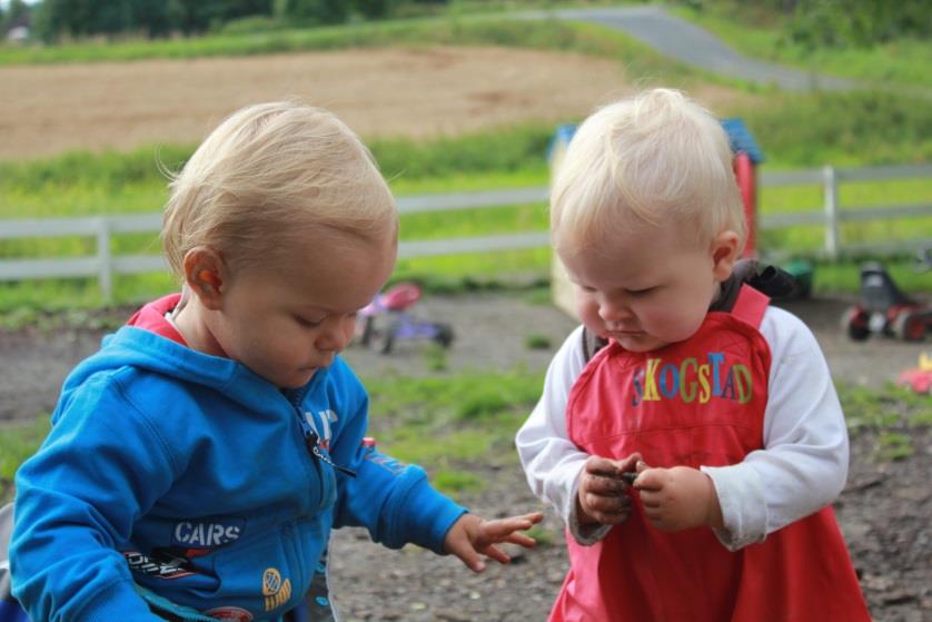 Bli kjent Mål: Barna skal bli kjente med avdelingen, voksne og barn. Aktiviteter: Rutiner i hverdagen. Mål: Alle skal bli kjent med uteområdet innenfor gjerdet.