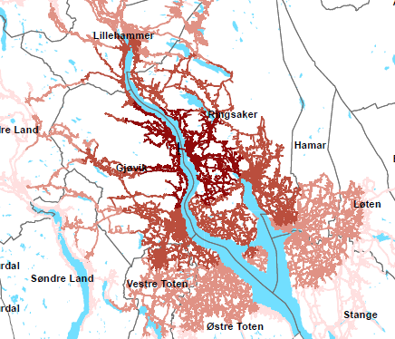 Nytt akuttsykehus v/ Mjøsbrua Reiseavstand : 15/30/45/60 km Store deler av Mjøsområdet er innenfor 45km Rapport -Samfunnsanalyse Asplan 2014 http://www.