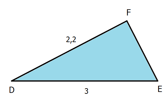 Oppgave 12 (1 poeng) ΔABC og ΔDEF er to formlike trekanter. Regn ut lengden til siden AC.