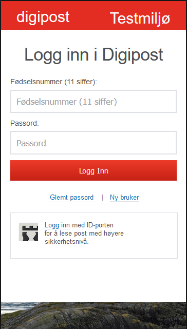 Login Figur 40 Bredden ble krympet, og satt til prosent for øke tilgjengeligheten for flere oppløsninger.