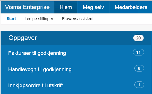 I tillegg vil bestilleren få opp informasjon i oppgavelisten