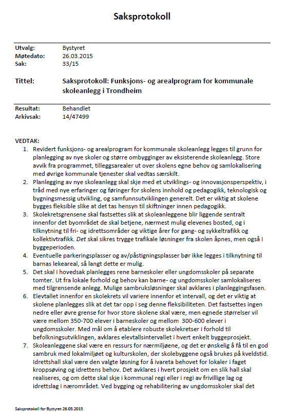 12 Protokoll PROTOKOLL Å TA I BRUK SKOLEANLEGGET 77