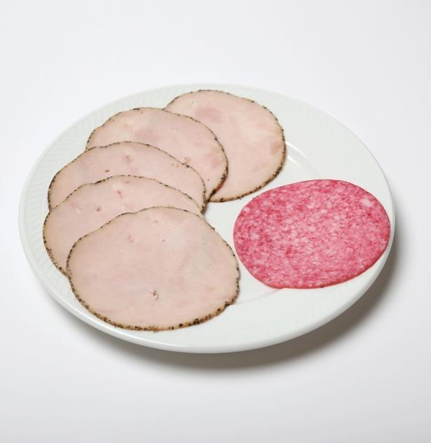Magert kjøttpålegg 5 skiver kalkunskinke tilsvarer 1 skive dansk