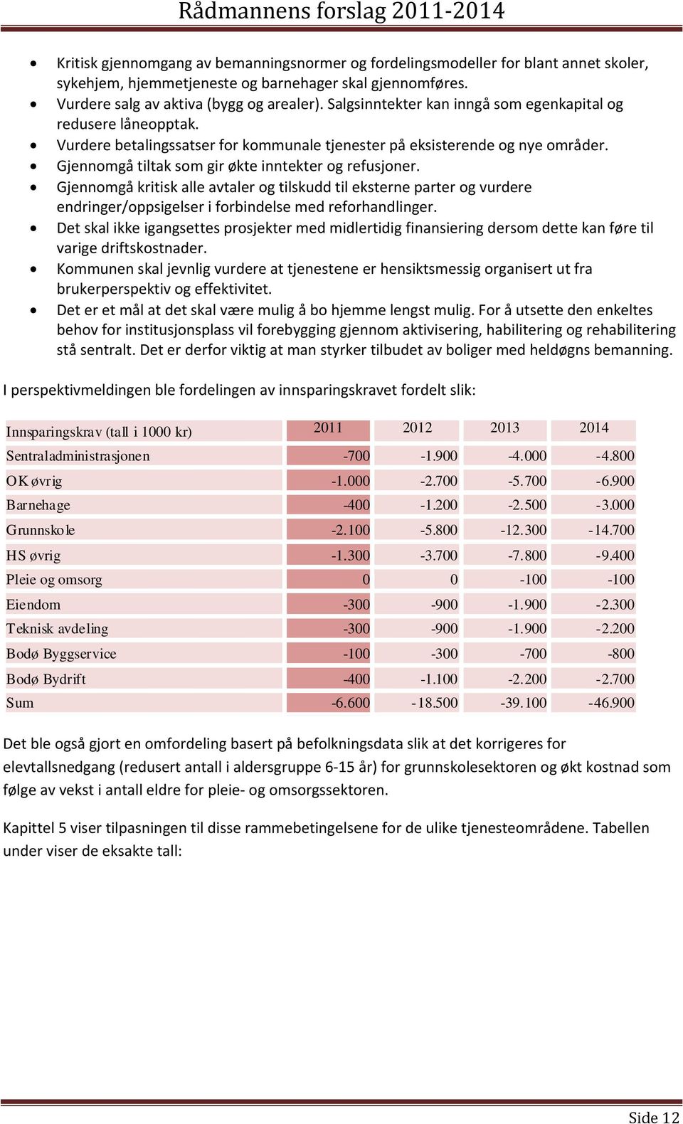 Gjennomgå kritisk alle avtaler og tilskudd til eksterne parter og vurdere endringer/oppsigelser i forbindelse med reforhandlinger.