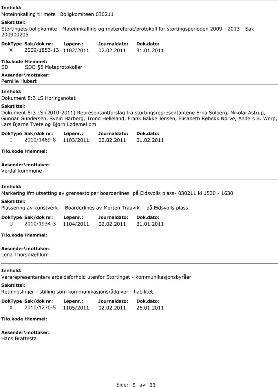 Hjemmel: SDO 5 Møteprotokoller Pernille Hubert 31.01.