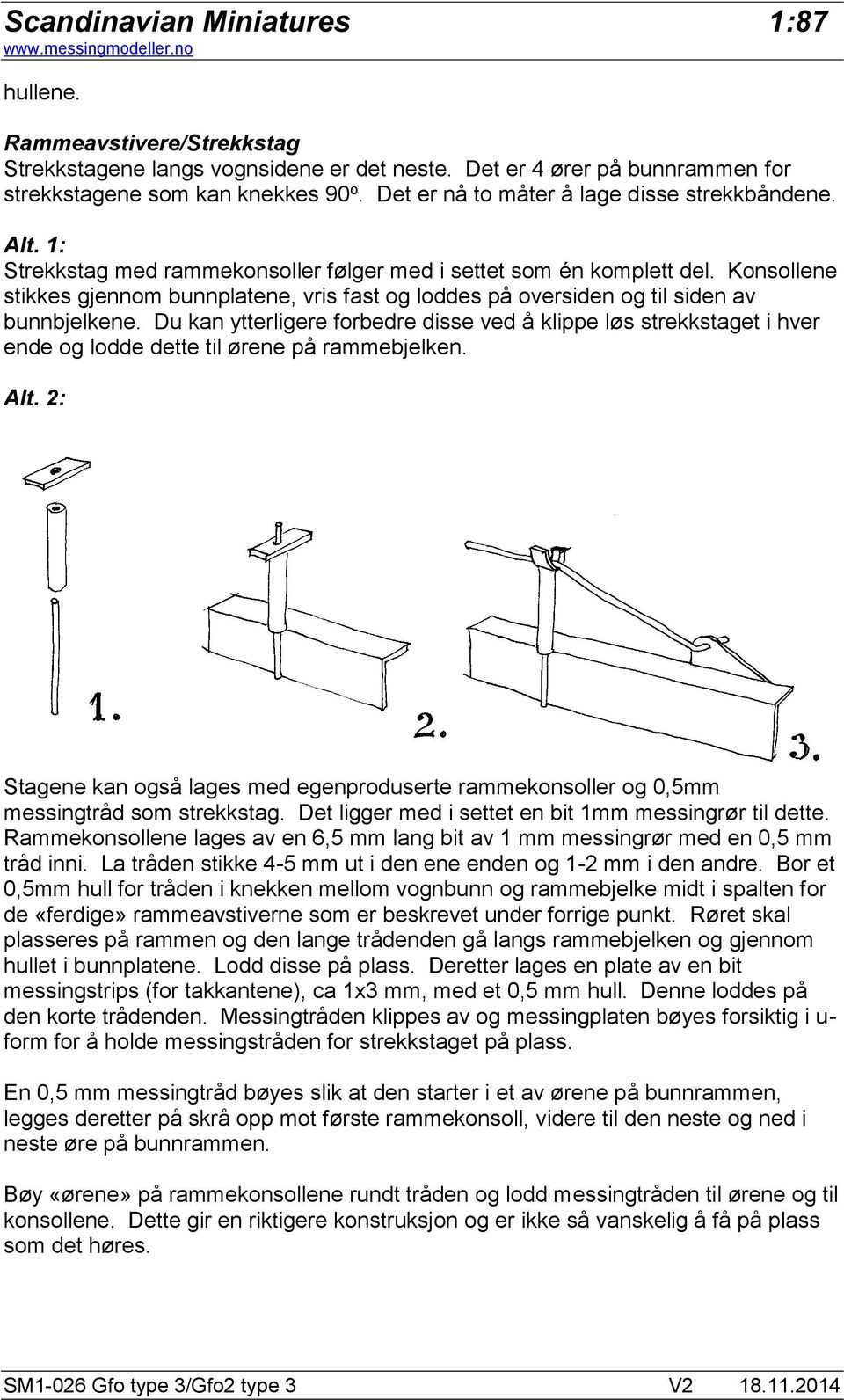 Du kan ytterligere forbedre disse ved å klippe løs strekkstaget i hver ende og lodde dette til ørene på rammebjelken. Alt.