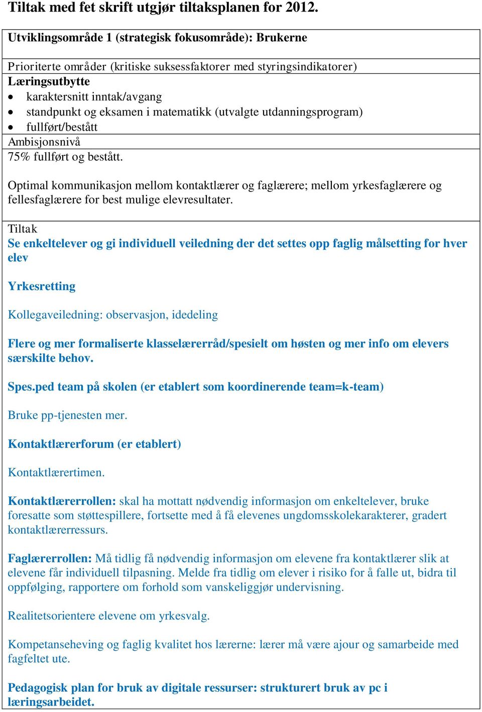 matematikk (utvalgte utdanningsprogram) fullført/bestått 75% fullført og bestått.