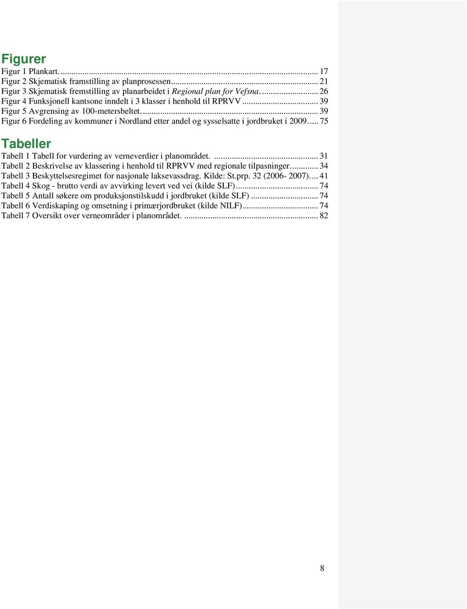 ... 39 Figur 6 Fordeling av kommuner i Nordland etter andel og sysselsatte i jordbruket i 2009.... 75 Tabeller Tabell 1 Tabell for vurdering av verneverdier i planområdet.