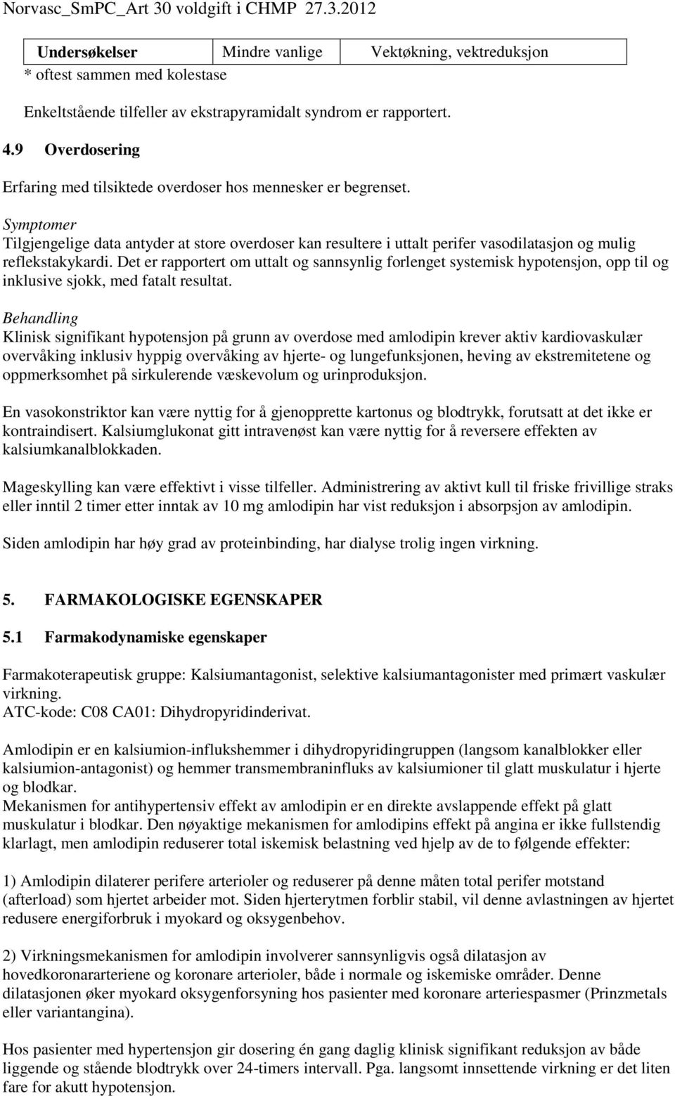 Symptomer Tilgjengelige data antyder at store overdoser kan resultere i uttalt perifer vasodilatasjon og mulig reflekstakykardi.