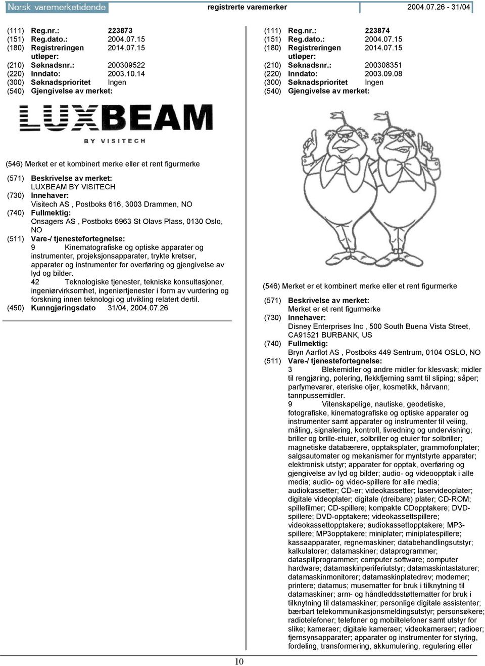 08 LUXBEAM BY VISITECH Visitech AS, Postboks 616, 3003 Drammen, NO Onsagers AS, Postboks 6963 St Olavs Plass, 0130 Oslo, NO 9 Kinematografiske og optiske apparater og instrumenter,