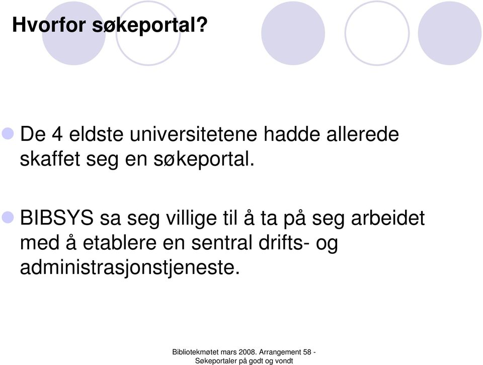 seg en søkeportal.