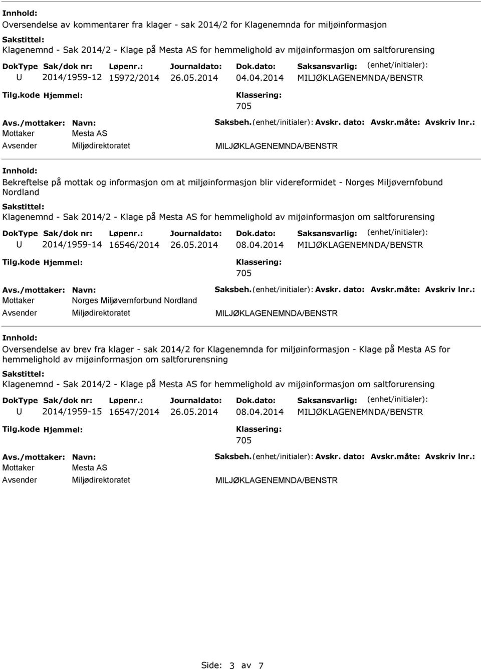 04.2014 Avs./mottaker: Navn: Saksbeh. Avskr. dato: Avskr.måte: Avskriv lnr.