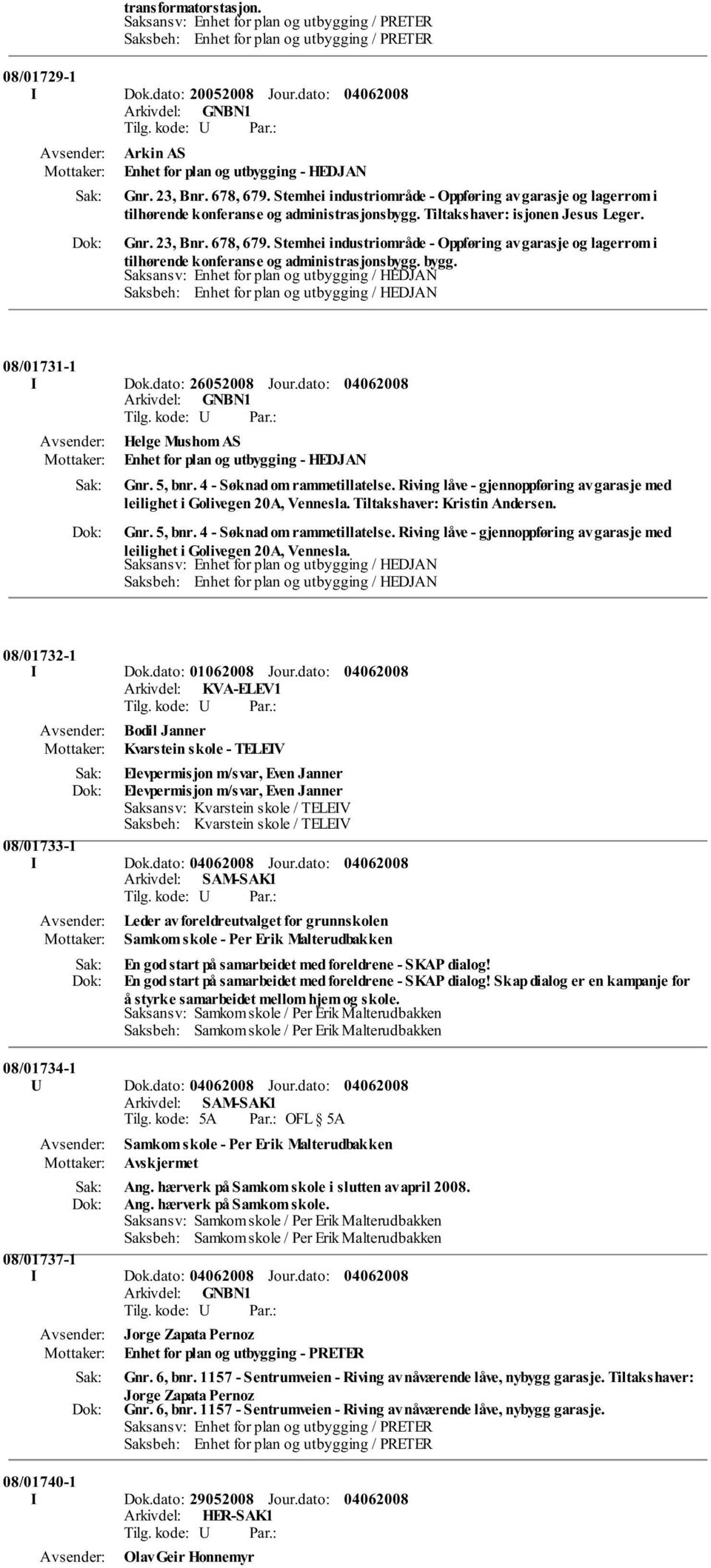 Tiltakshaver: isjonen Jesus Leger. Gnr. 23, Bnr. 678, 679. Stemhei industriområde - Oppføring av garasje og lagerrom i tilhørende konferanse og administrasjonsbygg. bygg.