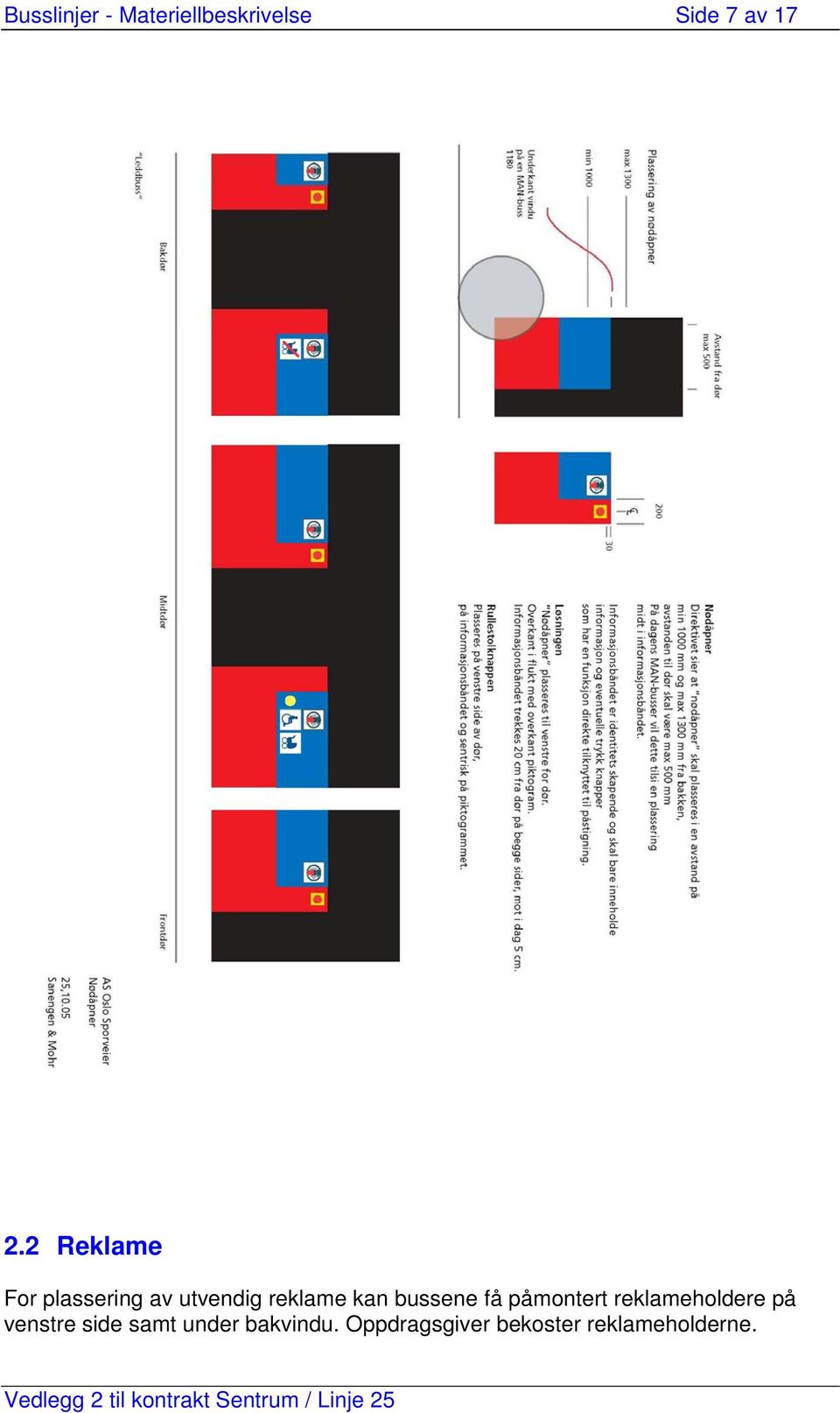 bussene få påmontert reklameholdere på venstre side