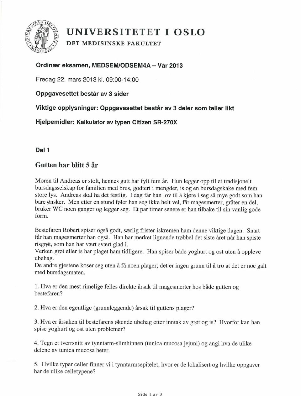 til Andreas er stolt, hennes gutt har fylt fem år. Hun legger opp til et tradisjonelt bursdagsselskap for familien med brus, godteri i mengder, is og en bursdagskake med fem store lys.