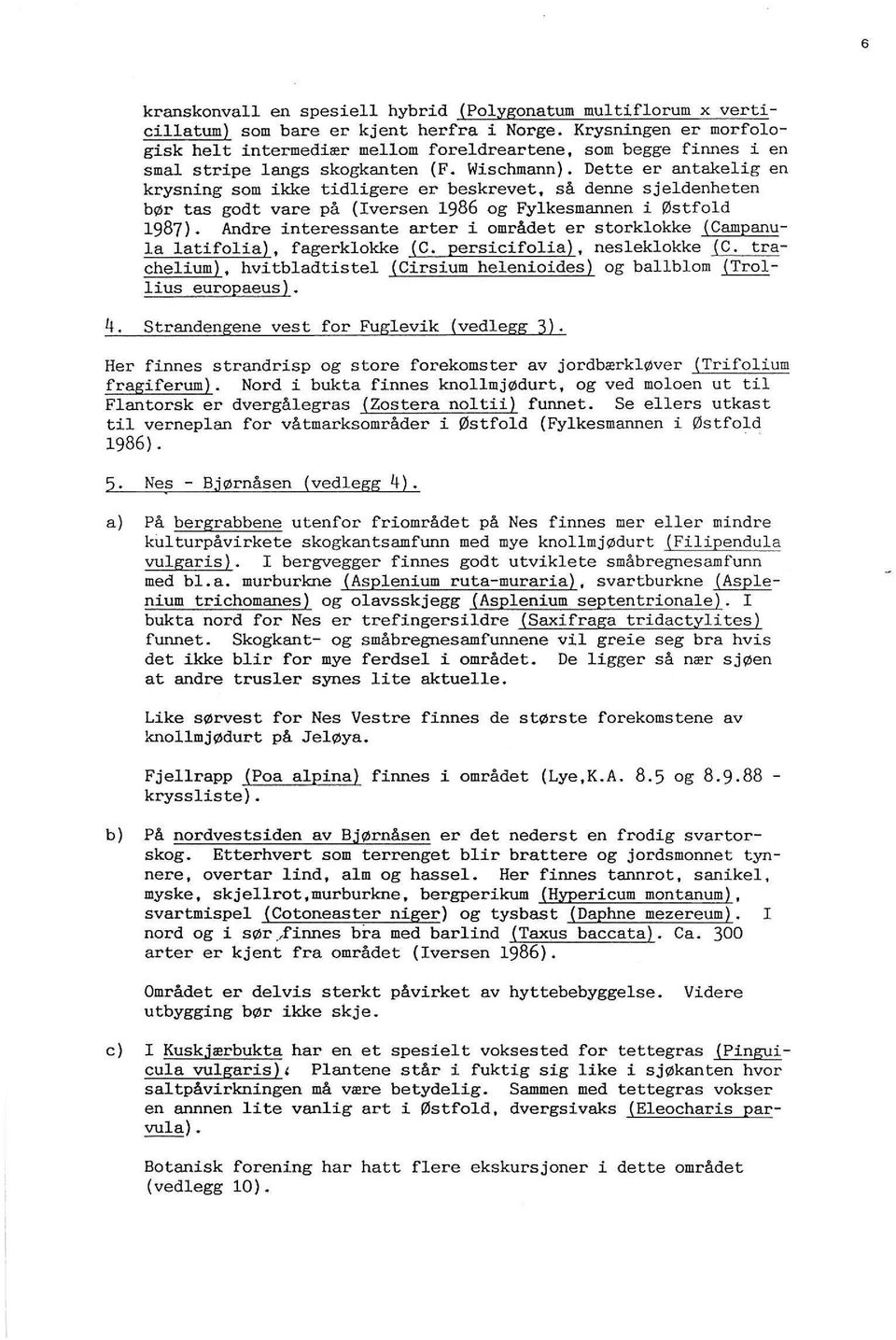 Dette er antakeig en krysning som ikke tidigere er beskrevet, så denne sjedenheten bør tas godt vare på (Iversen 1986 og Fykesmannen i Østfod 1987).