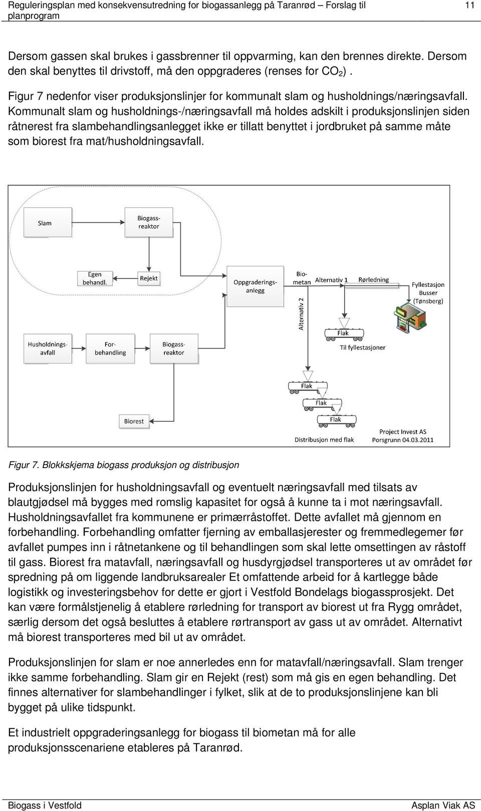 Kommunalt slam og husholdnings-/næringsavfall må holdes adskilt i produksjonslinjen siden råtnerest fra slambehandlingsanlegget ikke er tillatt benyttet i jordbruket på samme måte som biorest fra