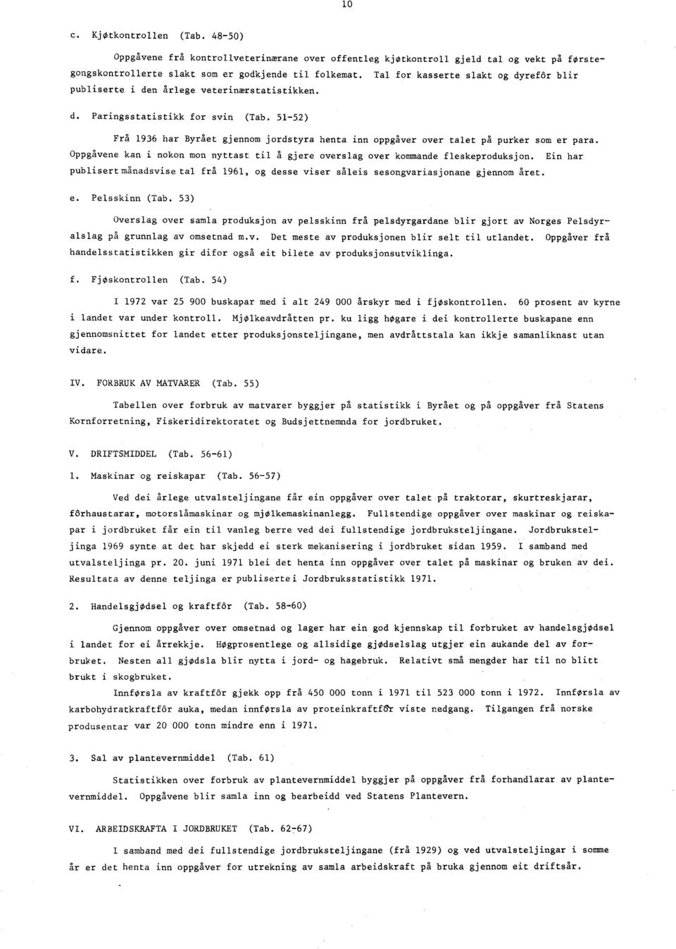 5152) Frå 1936 har Byrået gjennom jordstyra henta inn oppgåver over talet på purker som er para. Oppgåvene kan i nokon mon nyttast til å gjere overslag over kommande fleskeproduksjon.