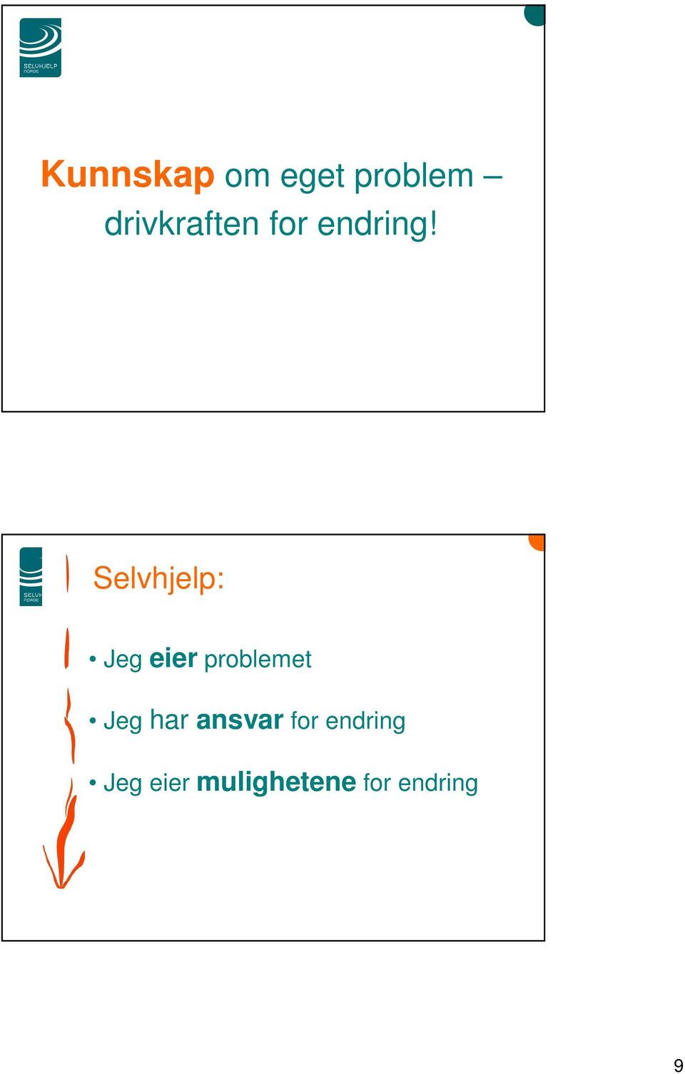 Selvhjelp: Jeg eier problemet Jeg