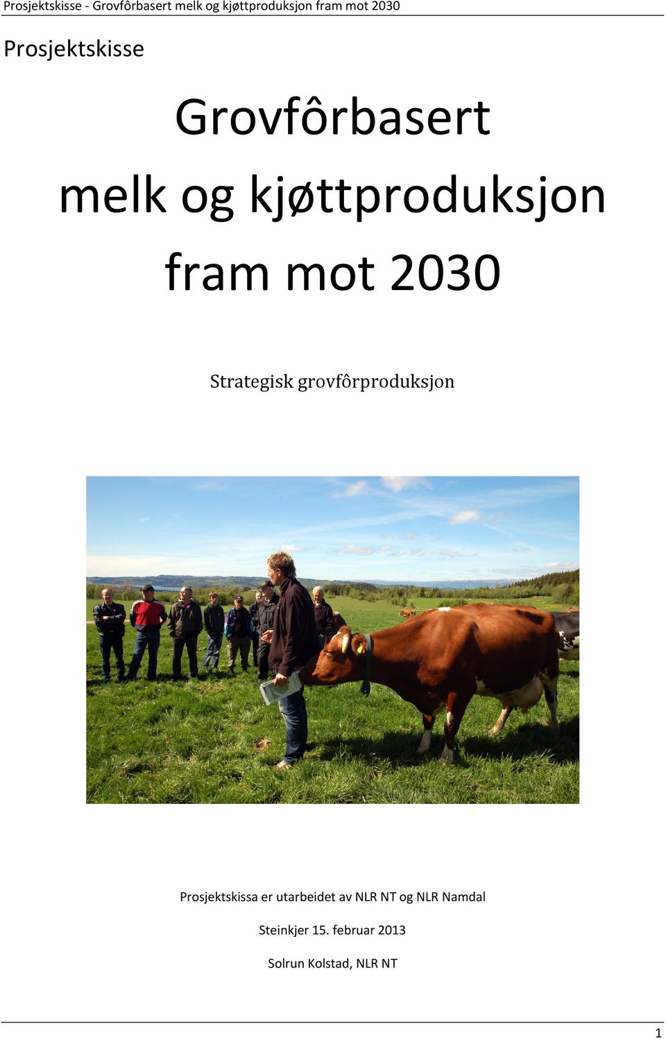 grovfôrproduksjon Prosjektskissa er utarbeidet av