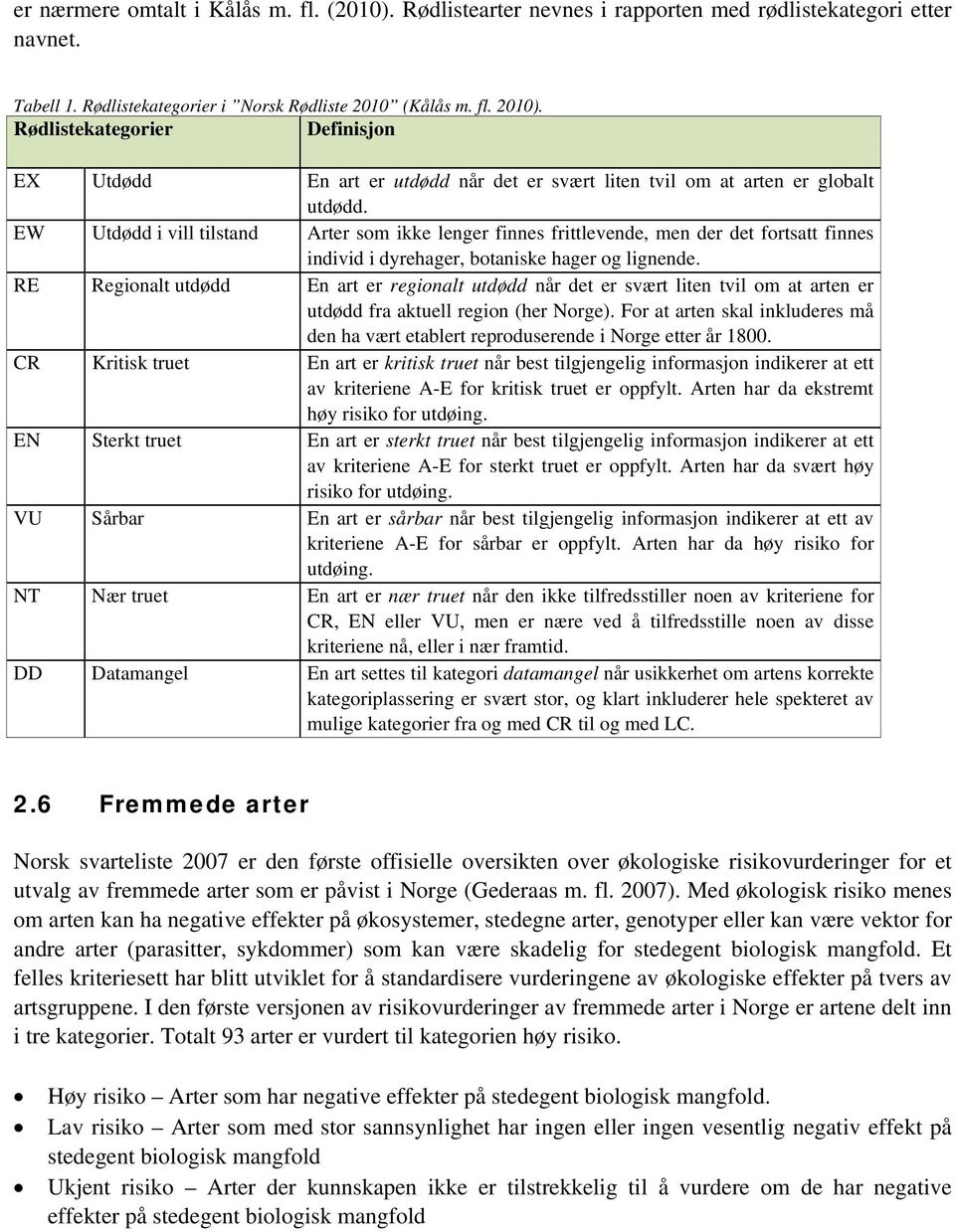 EW Utdødd i vill tilstand Arter som ikke lenger finnes frittlevende, men der det fortsatt finnes individ i dyrehager, botaniske hager og lignende.