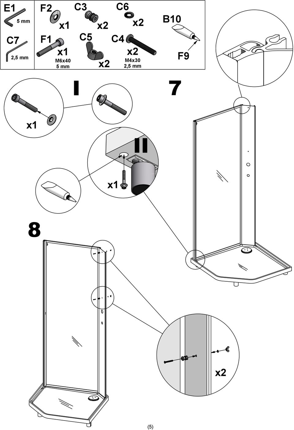 C5 C6 C4 M4x30 2,5