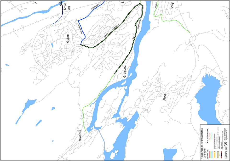 GA2-1 Ulefossvegen Åfoss Varpe 30/40 km/t sone