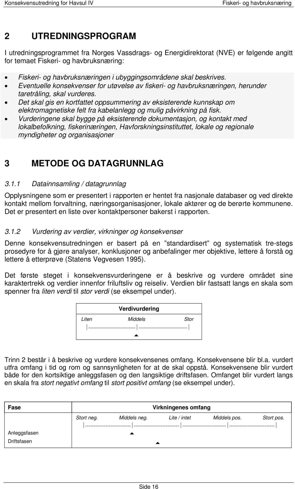 Det skal gis en kortfattet oppsummering av eksisterende kunnskap om elektromagnetiske felt fra kabelanlegg og mulig påvirkning på fisk.