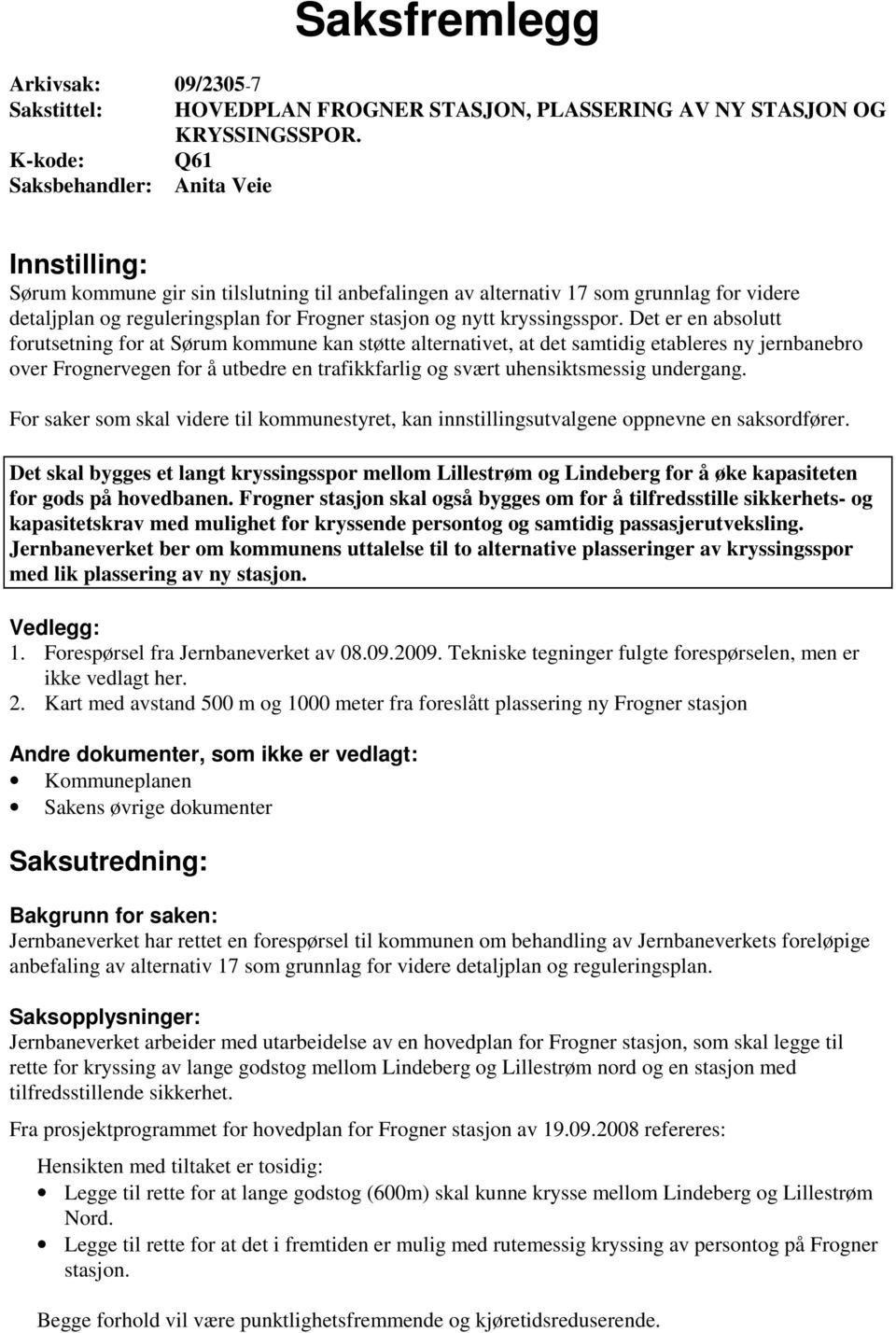 nytt kryssingsspor.