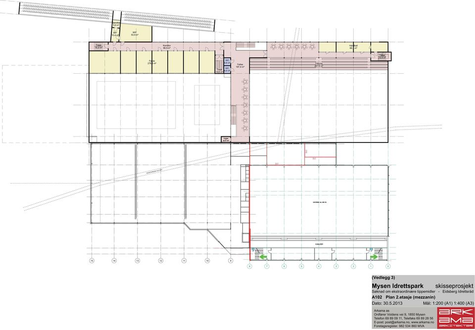 etasje (mezzanin) Felles 197,4 m² 9 WC 4,6 m² 14,6 m² WC 4,6 m²