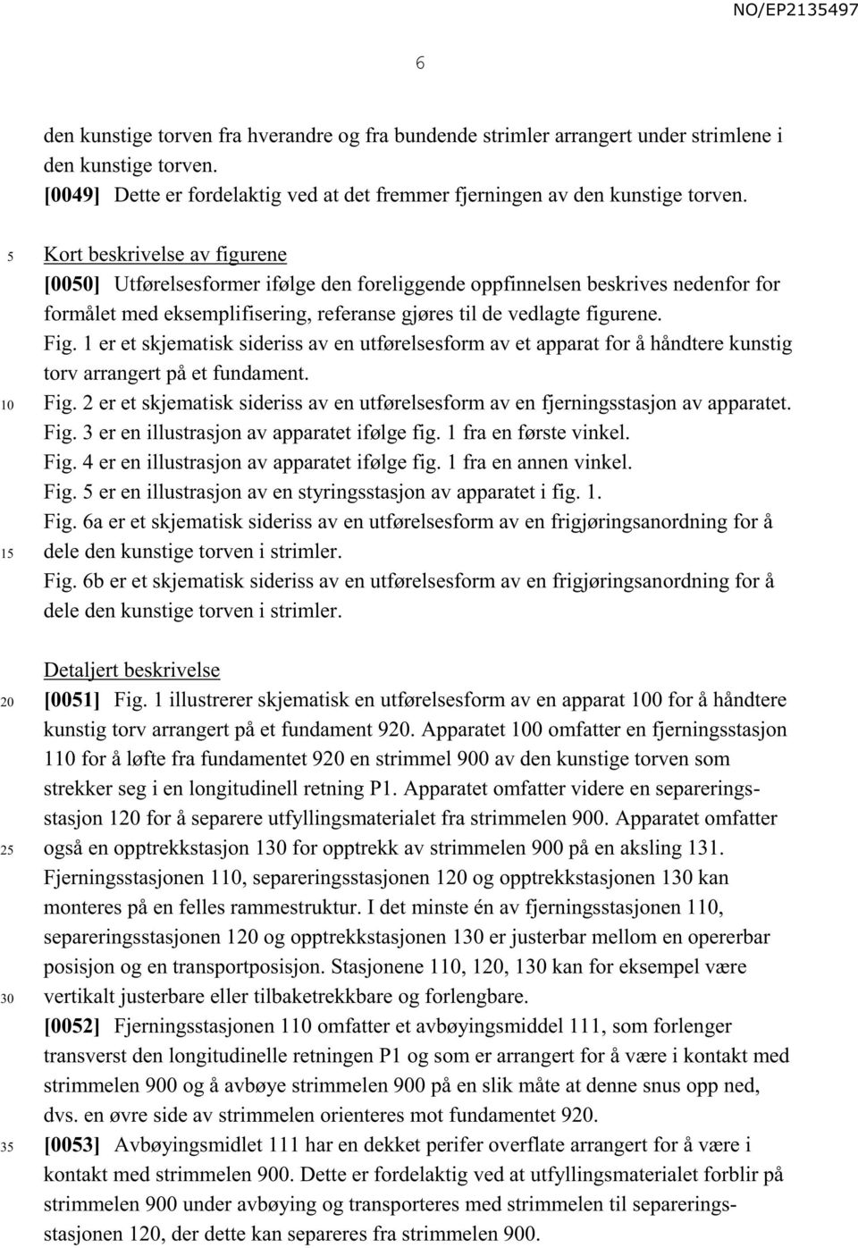 1 er et skjematisk sideriss av en utførelsesform av et apparat for å håndtere kunstig torv arrangert på et fundament. Fig.