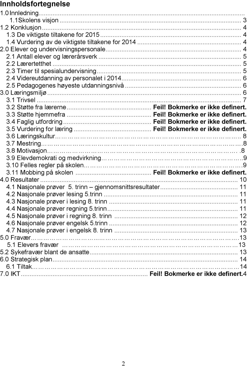 5 Pedagogenes høyeste utdanningsnivå... 6 3.0 Læringsmiljø... 6 3.1 Trivsel... 7 3.2 Støtte fra lærerne... Feil! Bokmerke er ikke definert. 3.3 Støtte hjemmefra... Feil! Bokmerke er ikke definert. 3.4 Faglig utfordring.