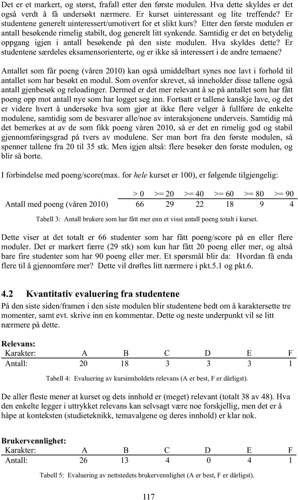 Samtidig er det en betydelig oppgang igjen i antall besøkende på den siste modulen. Hva skyldes dette? Er studentene særdeles eksamensorienterte, og er ikke så interessert i de andre temaene?