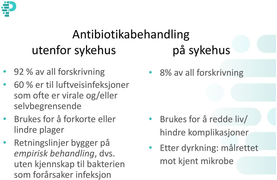 plager Retningslinjer bygger på empirisk behandling, dvs.