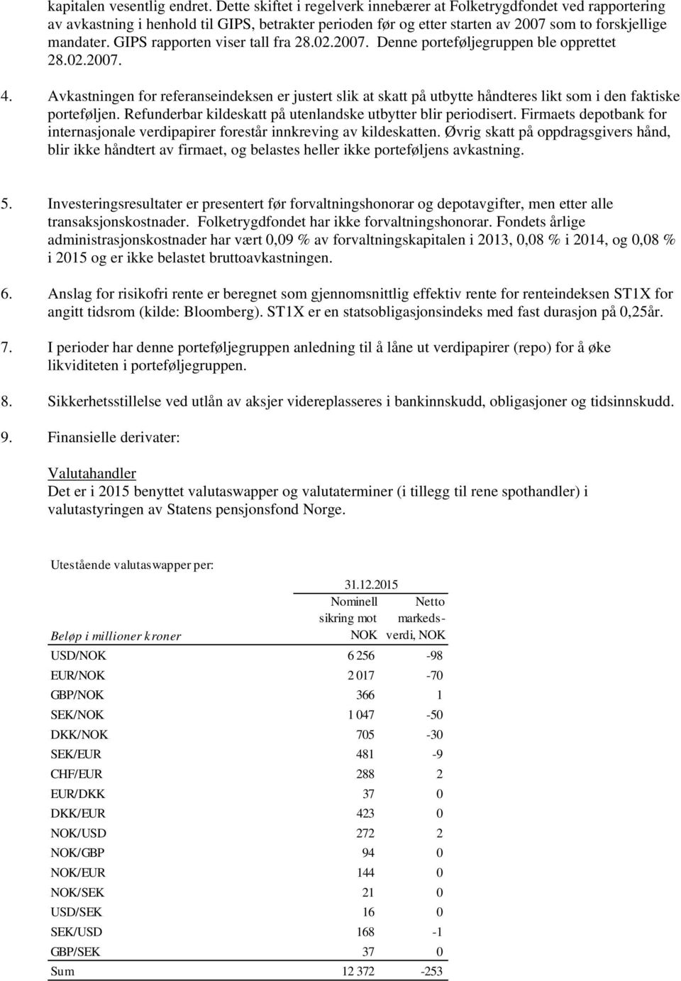 GIPS rapporten viser tall fra 28.02.2007. Denne porteføljegruppen ble opprettet 28.02.2007. 4.