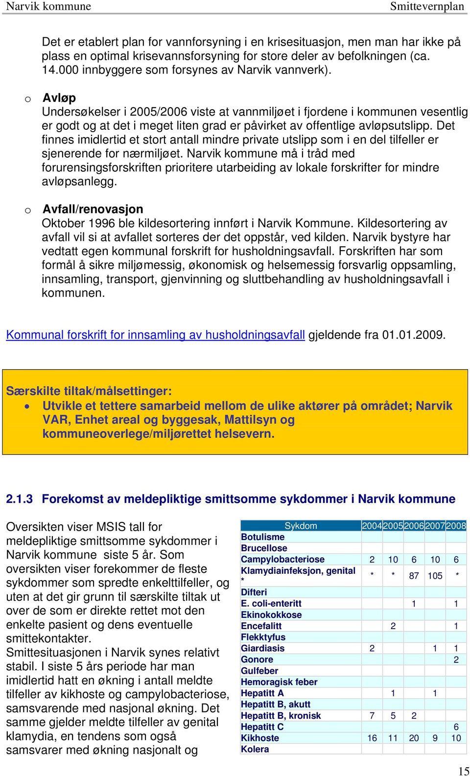 o Avløp Undersøkelser i 2005/2006 viste at vannmiljøet i fjordene i kommunen vesentlig er godt og at det i meget liten grad er påvirket av offentlige avløpsutslipp.