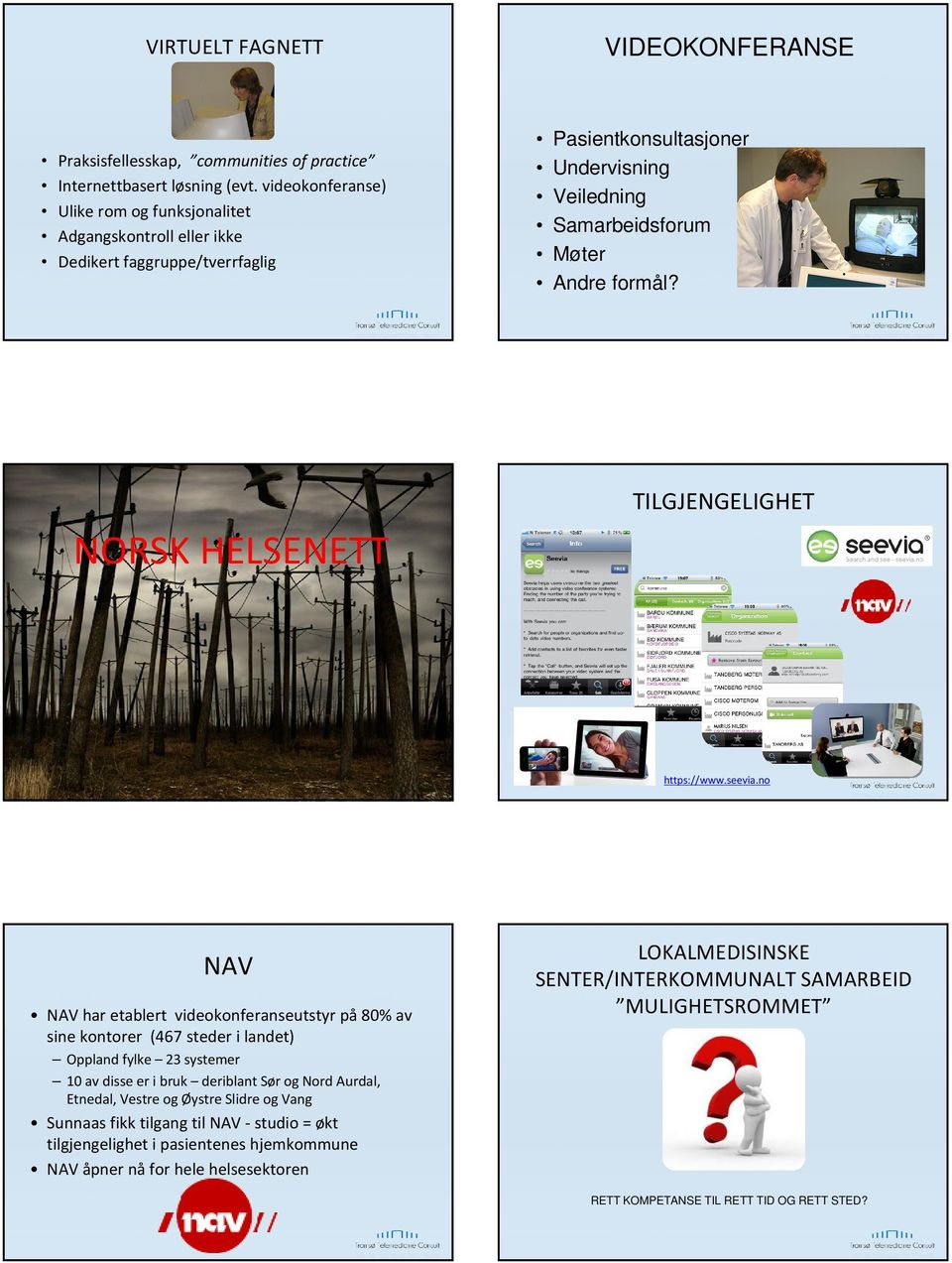 TILGJENGELIGHET NORSK HELSENETT https://www.seevia.