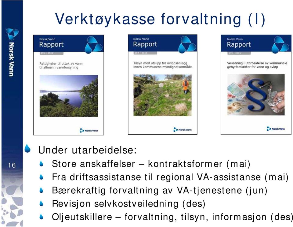 (mai) Bærekraftig forvaltning av VA-tjenestene (jun) Revisjon