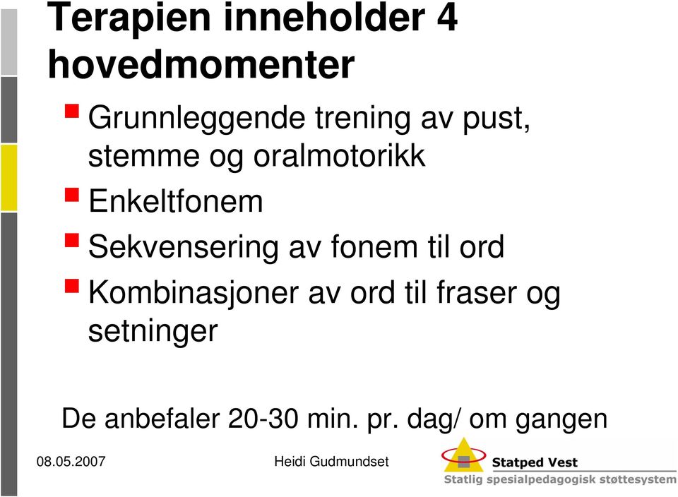 Sekvensering av fonem til ord Kombinasjoner av ord til